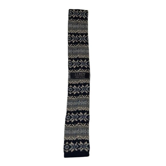 Cashmere & Lana Men’s Blue & Gray Necktie - Picture 4 of 6